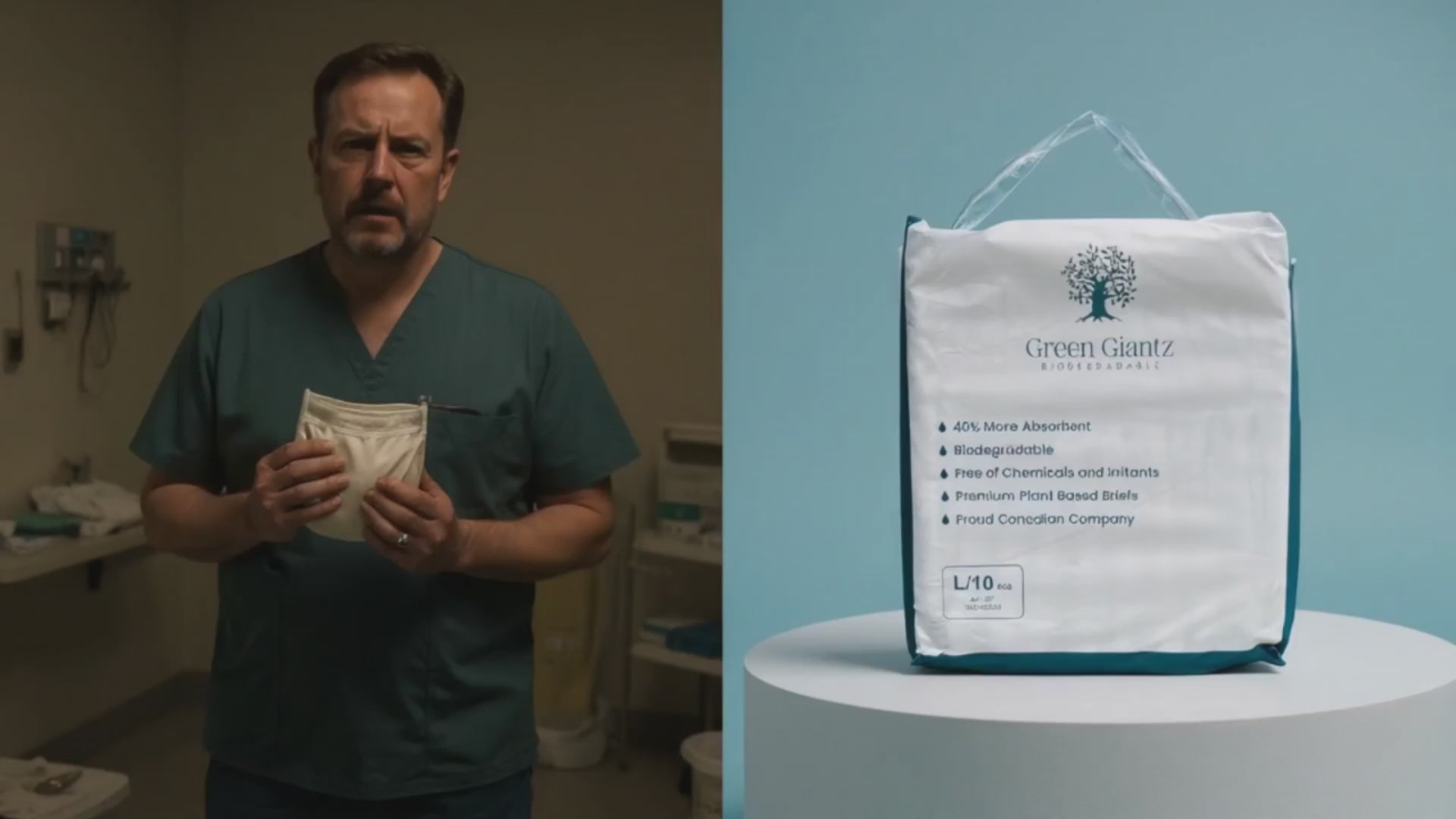 Eco-Friendly, Biodegradable Premium Adult Diaper Taped Briefs